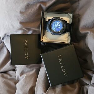 Activa X Terrain Invicta Digital Men's Watch w/ Blue Camo Band